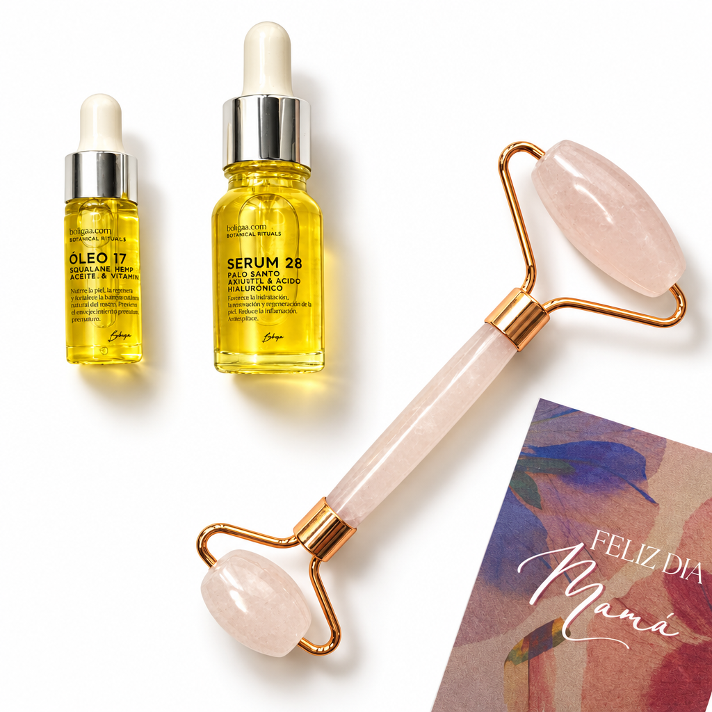 colección: contorno | serum 28 + rodillo cuarzo rosa